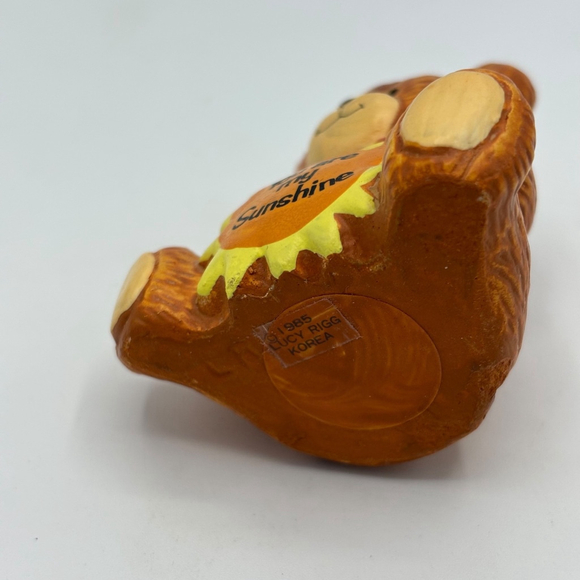 Vintage 1985 Lucy & Me Bear Figurine You Are My Sunshine Lucy Rigg Korea 3 Inch - Picture 7 of 10